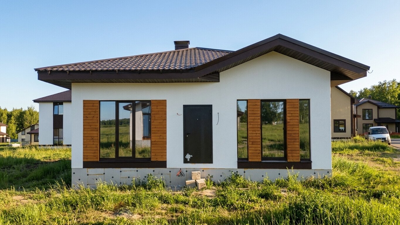 Готовый дом 95 м² в КП «Северное Сияние» на участке 5 соток — фото 1